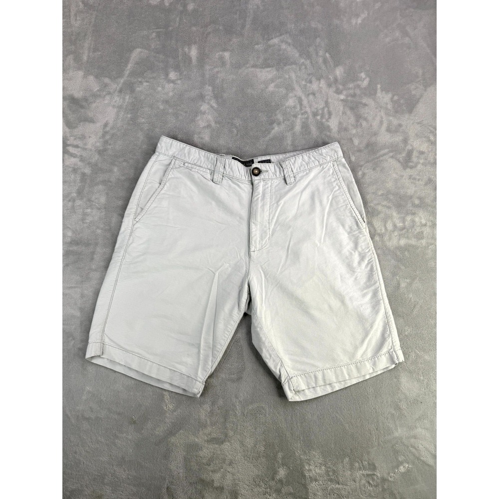 American Rag Cie Chino Shorts Mens 33 Beige Cotton Slim Fit Mid Rise Summer